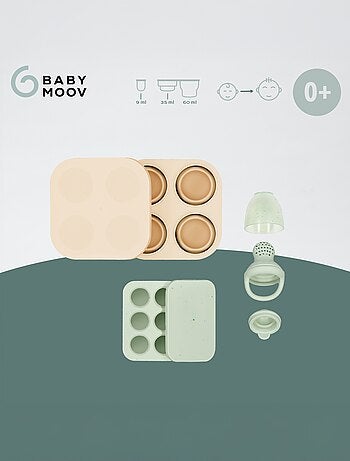 Set de recipientes y mordedor de silicona