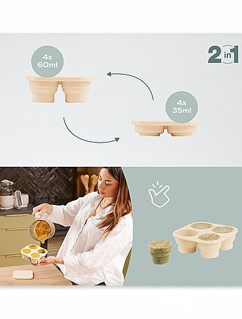 Set de recipientes y mordedor de silicona