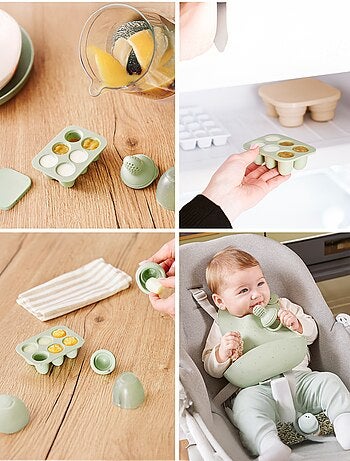 Set de recipientes y mordedor de silicona