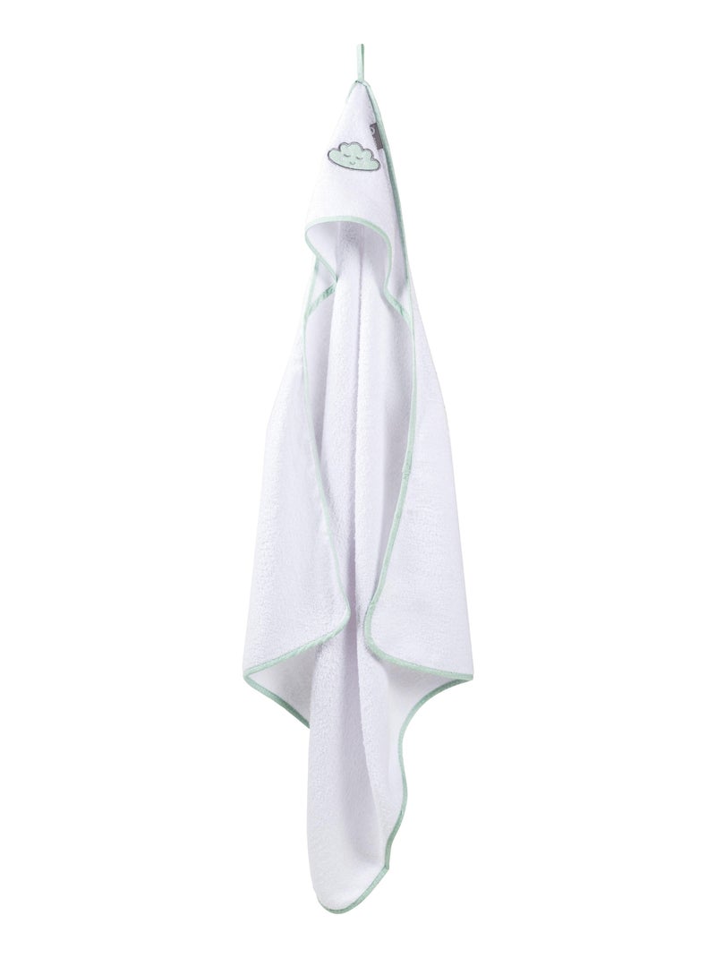 Set de salida de baño para bebé 'Happy Cloud' bordado con nube - ROBA Blanco Verde claro - Kiabi