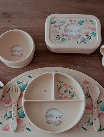 Set de tenedor y cuchara de silicona, animales | sassi junior