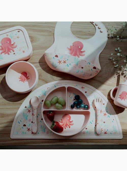 Set de tenedor y cuchara de silicona, animales | Sassi Junior - Kiabi