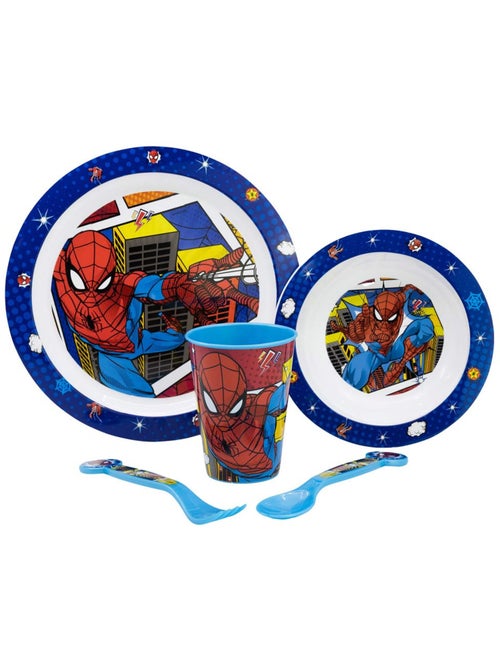 Set de vajilla infantil reutilizable spider-man 5 piezas para microondas stor - Kiabi Set de vajilla infantil reutilizable spider-man 5 piezas para microondas stor - Kiabi