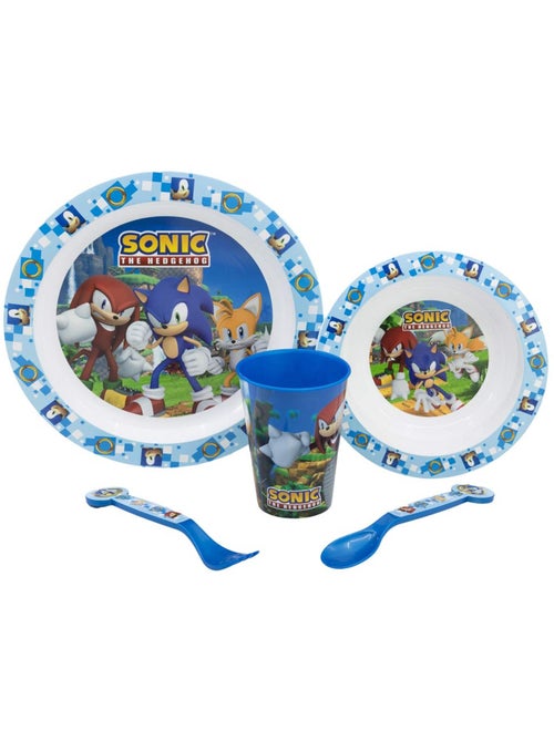 Set de vajilla infantil sonic 5 piezas – plato, bol, vaso y cubiertos - Kiabi Set de vajilla infantil sonic 5 piezas – plato, bol, vaso y cubiertos - Kiabi