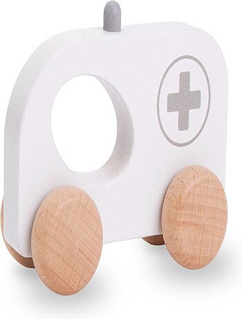 Set de vehículos de madera ambulancia y bombero Mamabrum