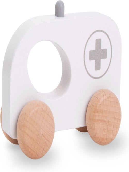 Set de vehículos de madera ambulancia y bombero Mamabrum - Kiabi