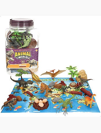 Set dinosaurios con tapete y accesorios 30 pzas. Animal world