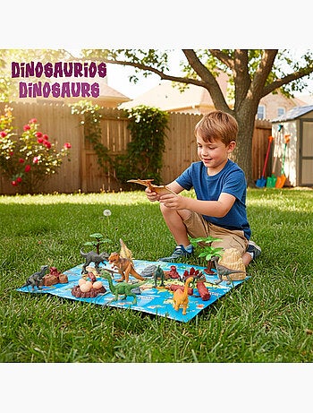 Set dinosaurios con tapete y accesorios 30 pzas. Animal world