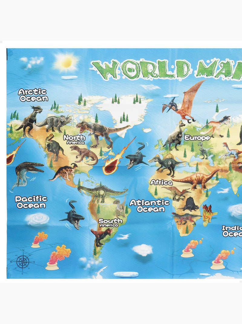 Set dinosaurios con tapete y accesorios 30 pzas. Animal world N/D - Kiabi