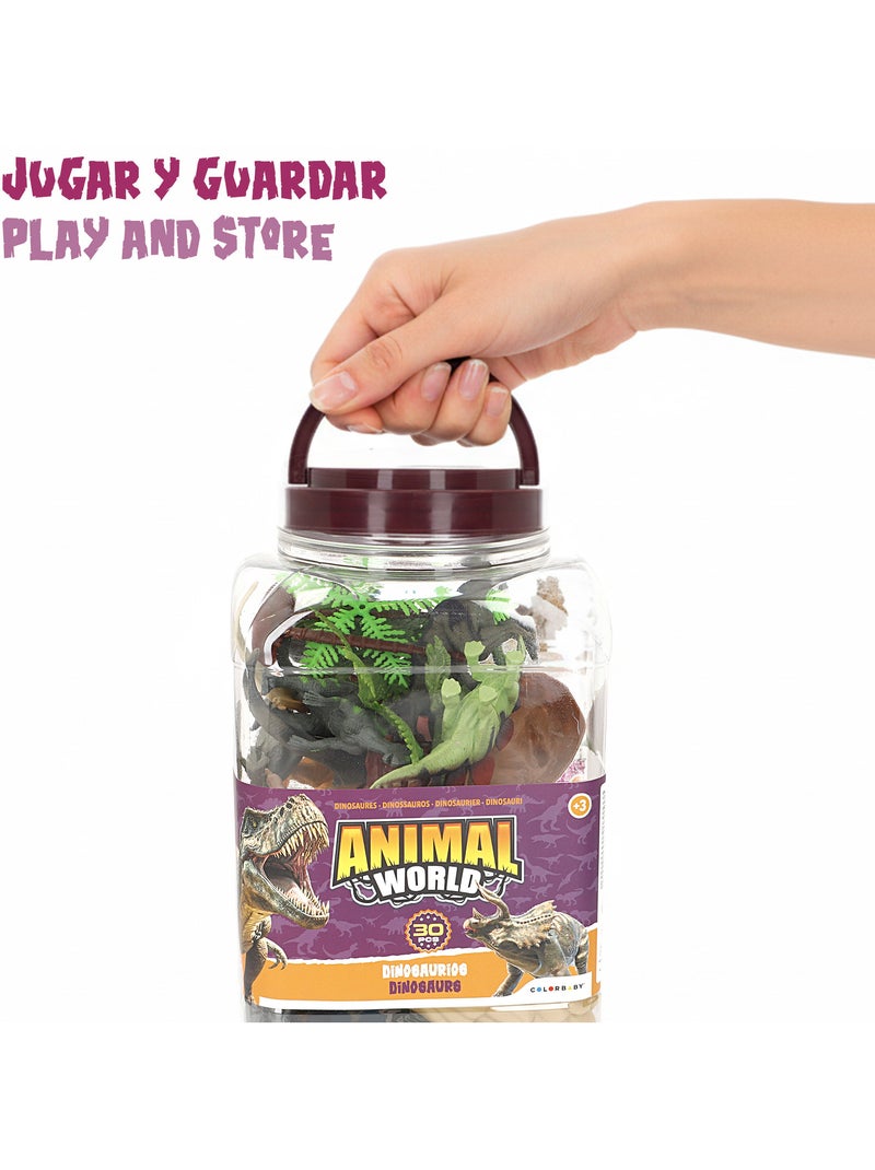 Set dinosaurios con tapete y accesorios 30 pzas. Animal world N/D - Kiabi