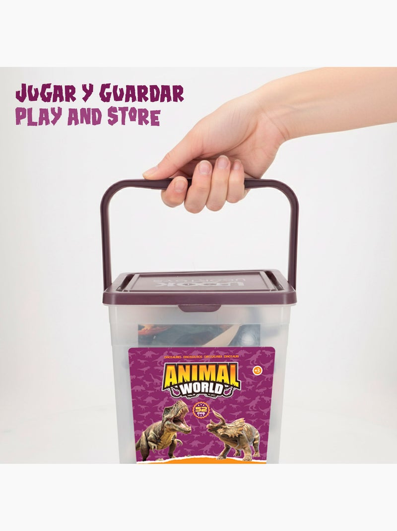 Set dinosaurios con tapete y accesorios 52 pzas. Animal world N/D - Kiabi
