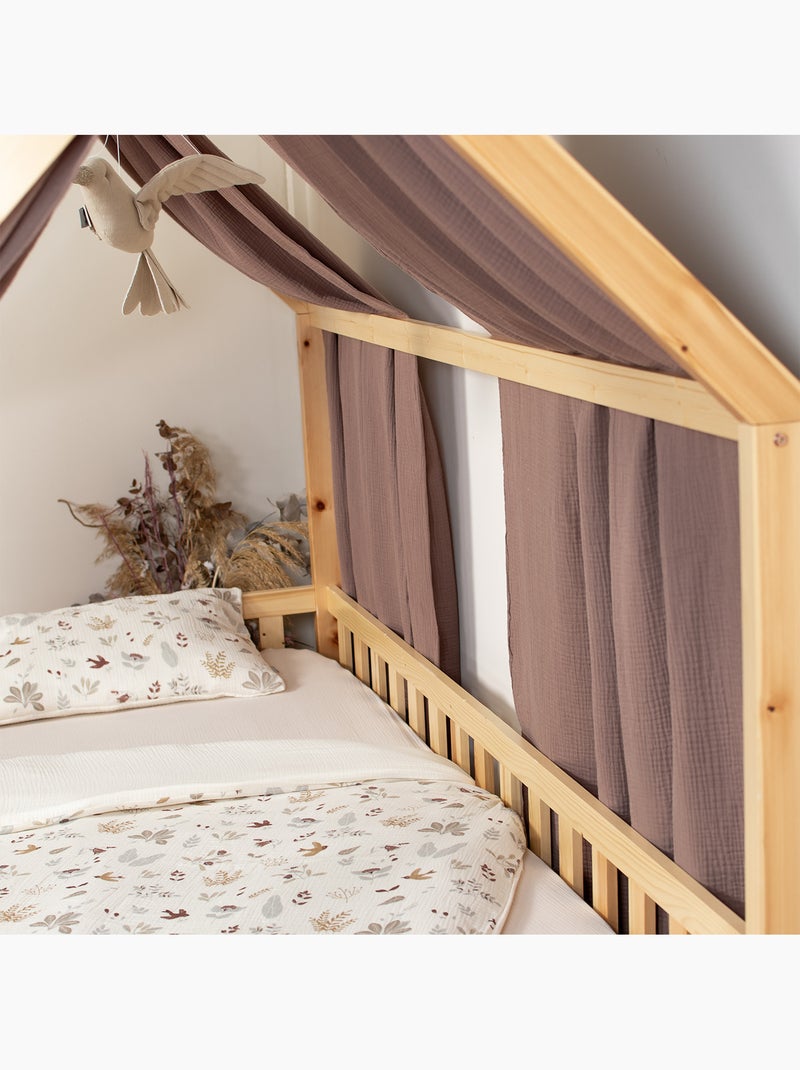 Set doble dosel de cama algodón | SEVIRA KIDS Marrón chocolate - Kiabi