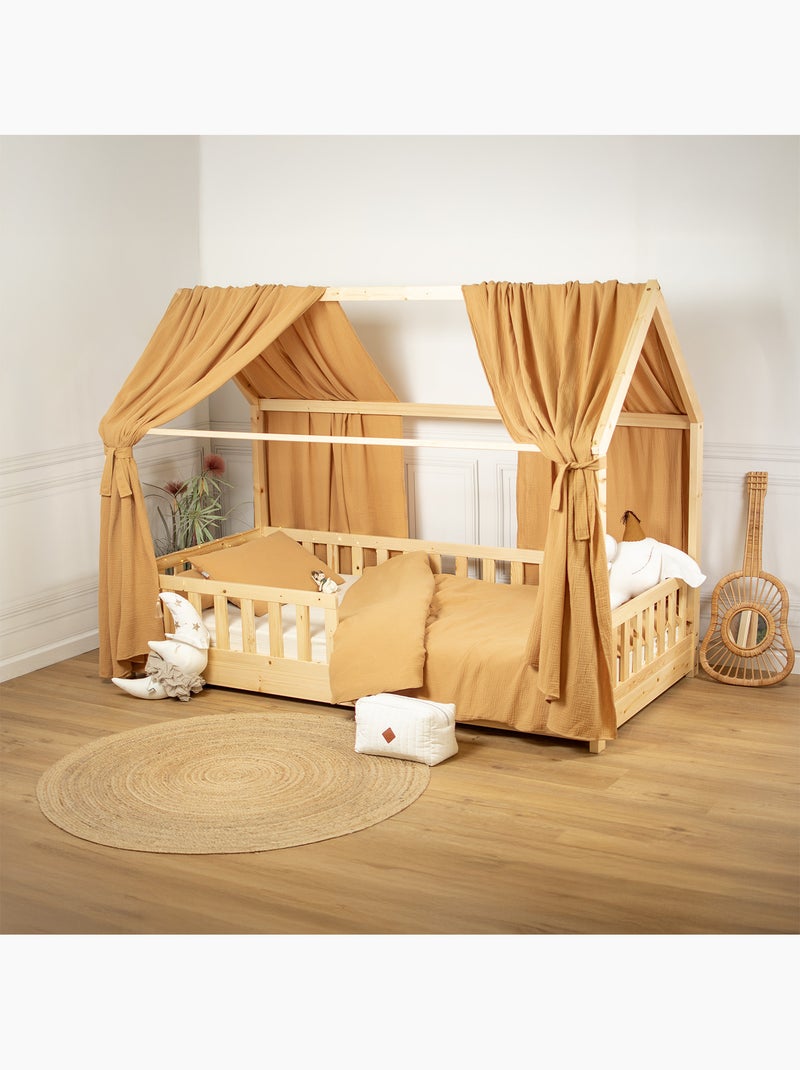 Set doble dosel de cama algodón | SEVIRA KIDS Marrón claro - Kiabi