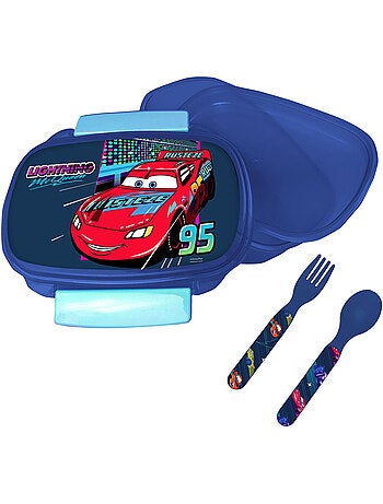 Set fiambrera con cubiertos cars – pvc 17 x 12 x 7 cm – cars