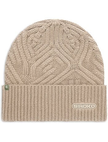 Set gorro, bufanda y guantes fitness hombre y mujer triad sand brown
