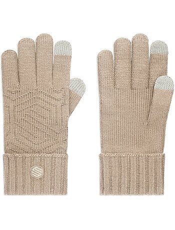 Set gorro, bufanda y guantes fitness hombre y mujer triad sand brown