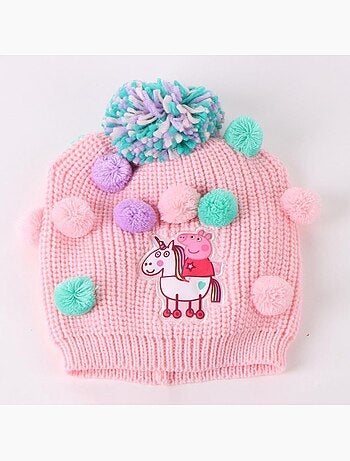 Set gorro guantes y bufanda Peppa Pig Niña y niño