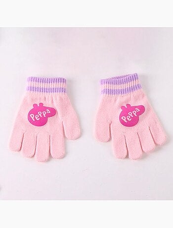 Set gorro guantes y bufanda Peppa Pig Niña y niño