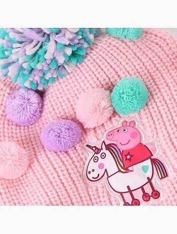 Set gorro guantes y bufanda Peppa Pig Niña y niño