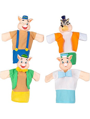Set marionetas los tres cerditos 25 cm cucu show