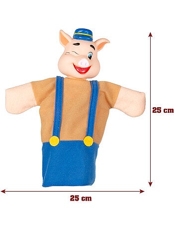 Set marionetas los tres cerditos 25 cm cucu show