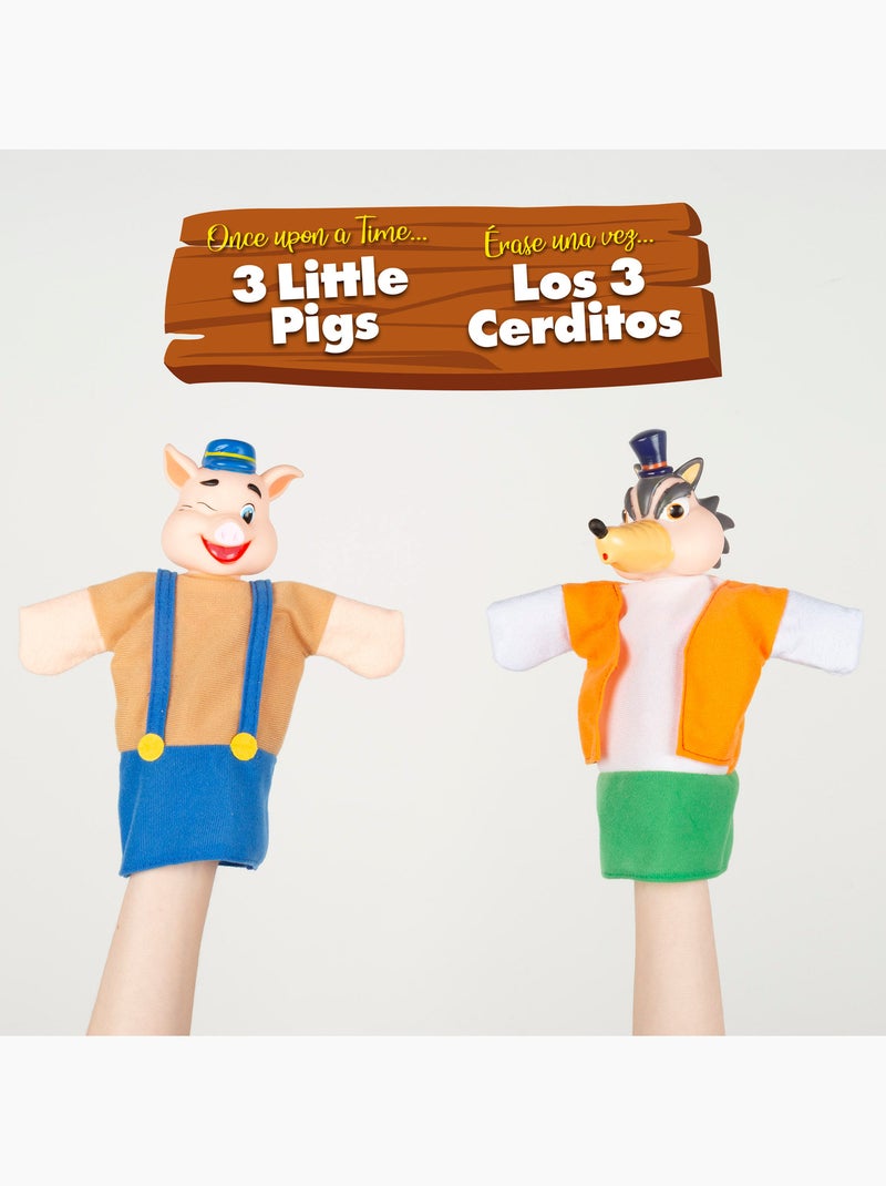Set marionetas los tres cerditos 25 cm cucu show N/D - Kiabi