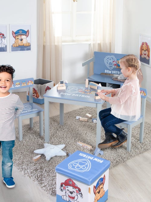 Set mesa y 2 sillas infantil en madera maciza - diseño Patrulla Canina - 'Roba Paw Patrol' - Kiabi