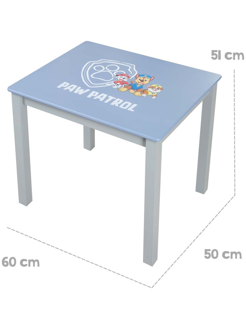 Set mesa y 2 sillas infantil en madera maciza - diseño Patrulla Canina - 'Roba Paw Patrol' Azul gris - Kiabi