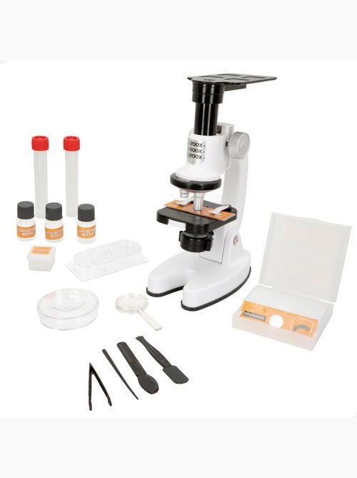 Set microscopio de juguete con luz led y soporte para móvil smart theory - Kiabi