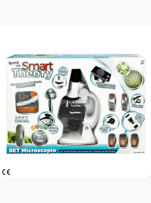 Set microscopio de juguete con luz led y soporte para móvil smart theory - Kiabi