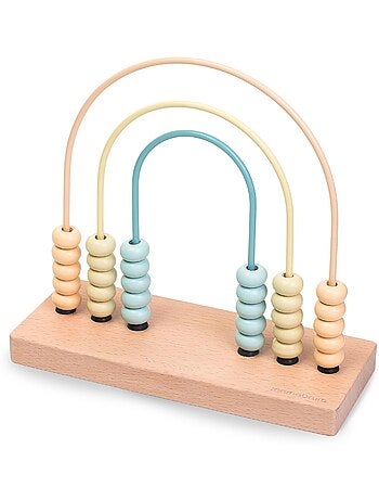 Set Montessori madera 2-3 años con ábaco, puzles y formas, juguete educativo infantil