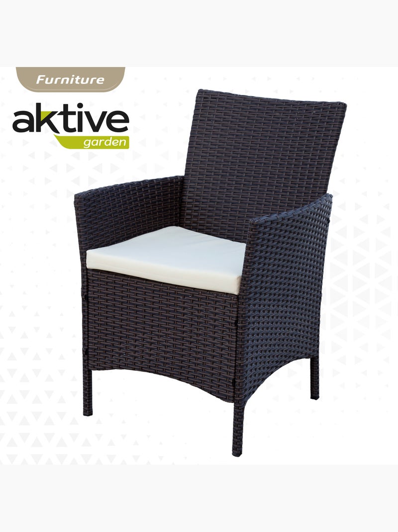 Set muebles de terraza sillas y mesa aktive Marrón/ Marrón - Kiabi