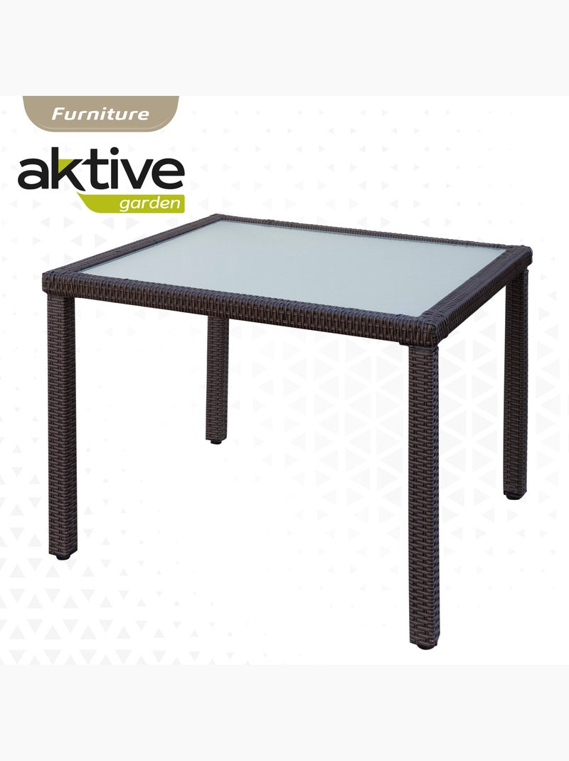Set muebles de terraza sillas y mesa aktive Marrón/ Marrón - Kiabi