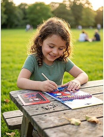 Set papelería cuaderno de rascar spidey marvel