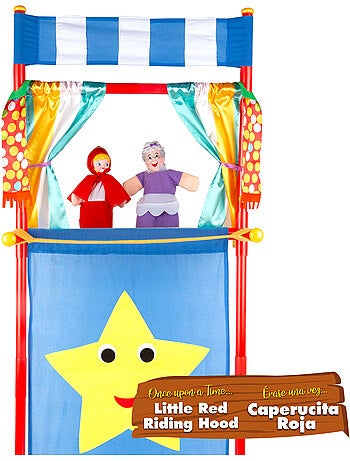 Set teatro de marionetas caperucita roja 25 cm cucu show