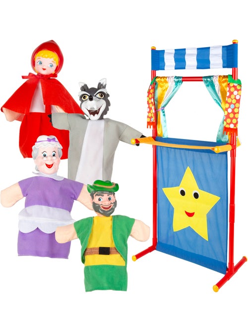 Set teatro de marionetas caperucita roja 25 cm cucu show - Kiabi Set teatro de marionetas caperucita roja 25 cm cucu show - Kiabi