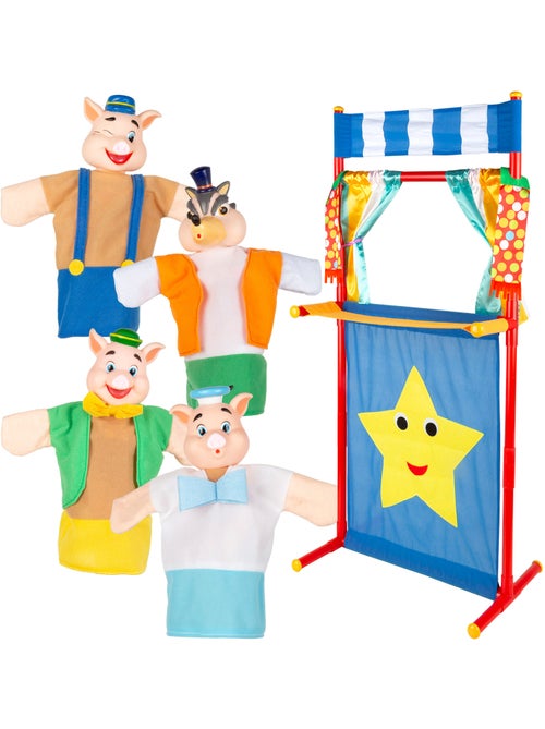 Set teatro de marionetas los tres cerditos 25 cm cucu show - Kiabi Set teatro de marionetas los tres cerditos 25 cm cucu show - Kiabi