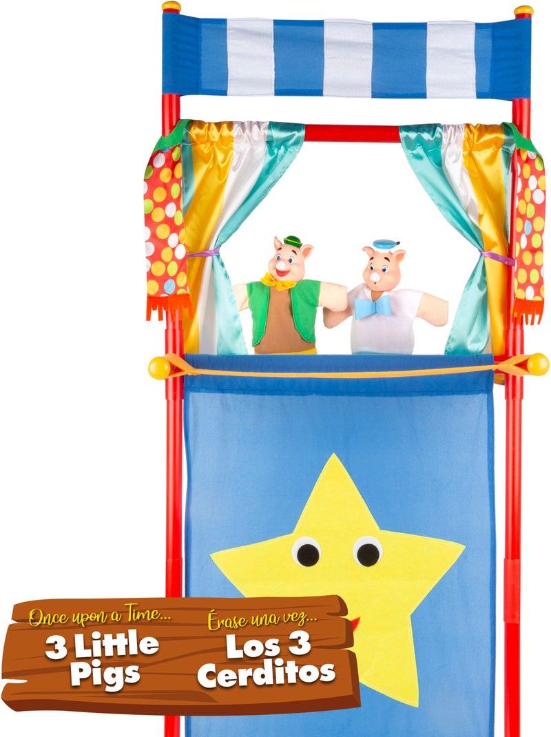 Set teatro de marionetas los tres cerditos 25 cm cucu show N/D - Kiabi