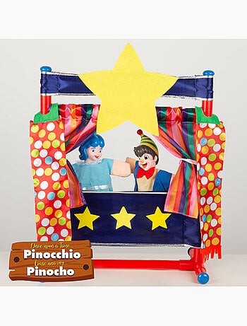 Set teatro de marionetas pinocho 25 cm cucu show