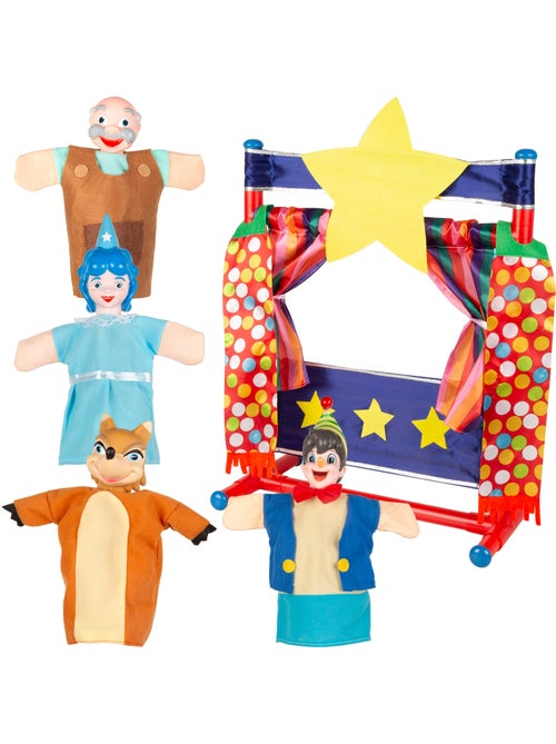 Set teatro de marionetas pinocho 25 cm cucu show - Kiabi
