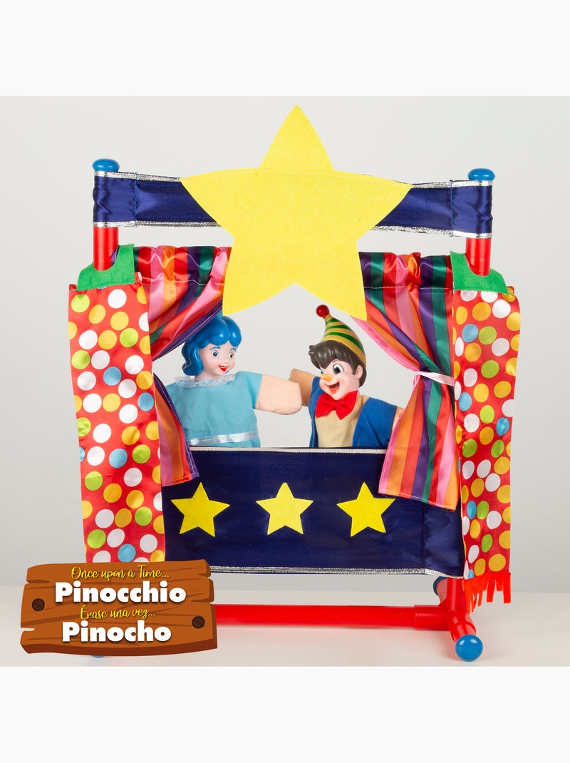 Set teatro de marionetas pinocho 25 cm cucu show N/D - Kiabi