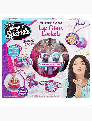 Shimmer 'n sparkle set para hacer pintalabios con medallones