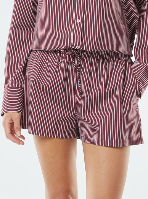 Short a rayas de popelina - Kiabi