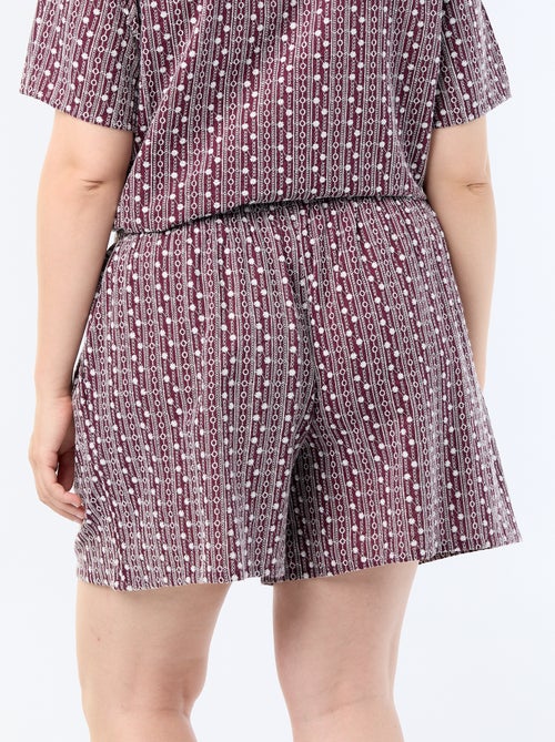 Short ancho con estampados bordados - Kiabi