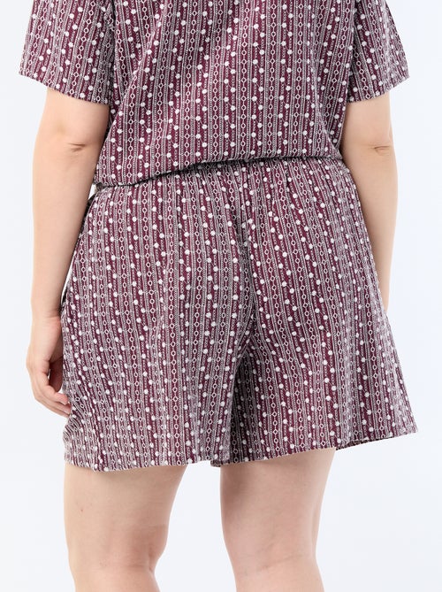 Short ancho con estampados bordados - Kiabi