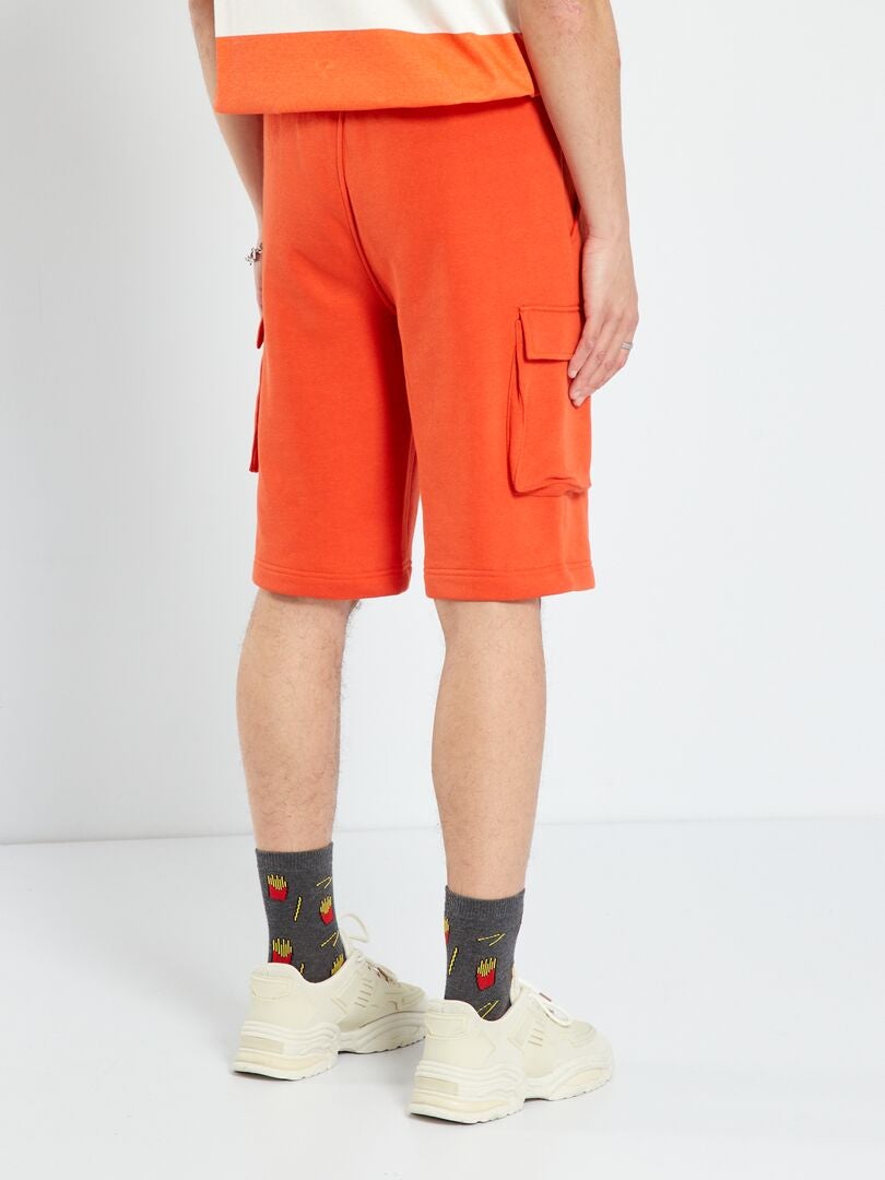 Short bermuda de felpa - 4 bolsillos NARANJA - Kiabi