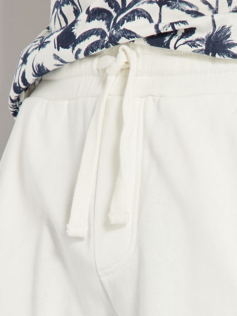 Short bermuda de felpa Blanco - Kiabi