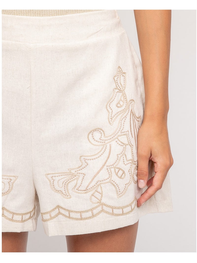 Short bordado XACOURE Beige - Kiabi