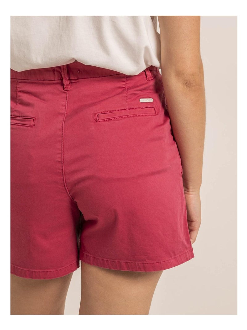 Short chino XIMENA Rosa frambuesa - Kiabi