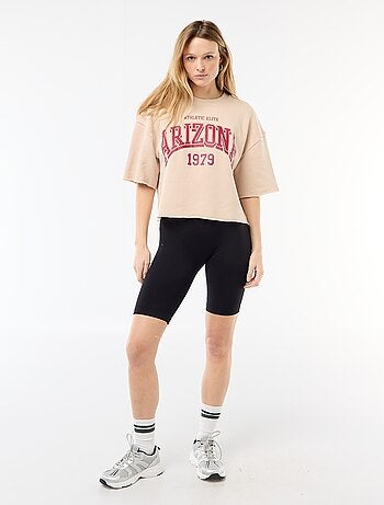 Short ciclista acanalado